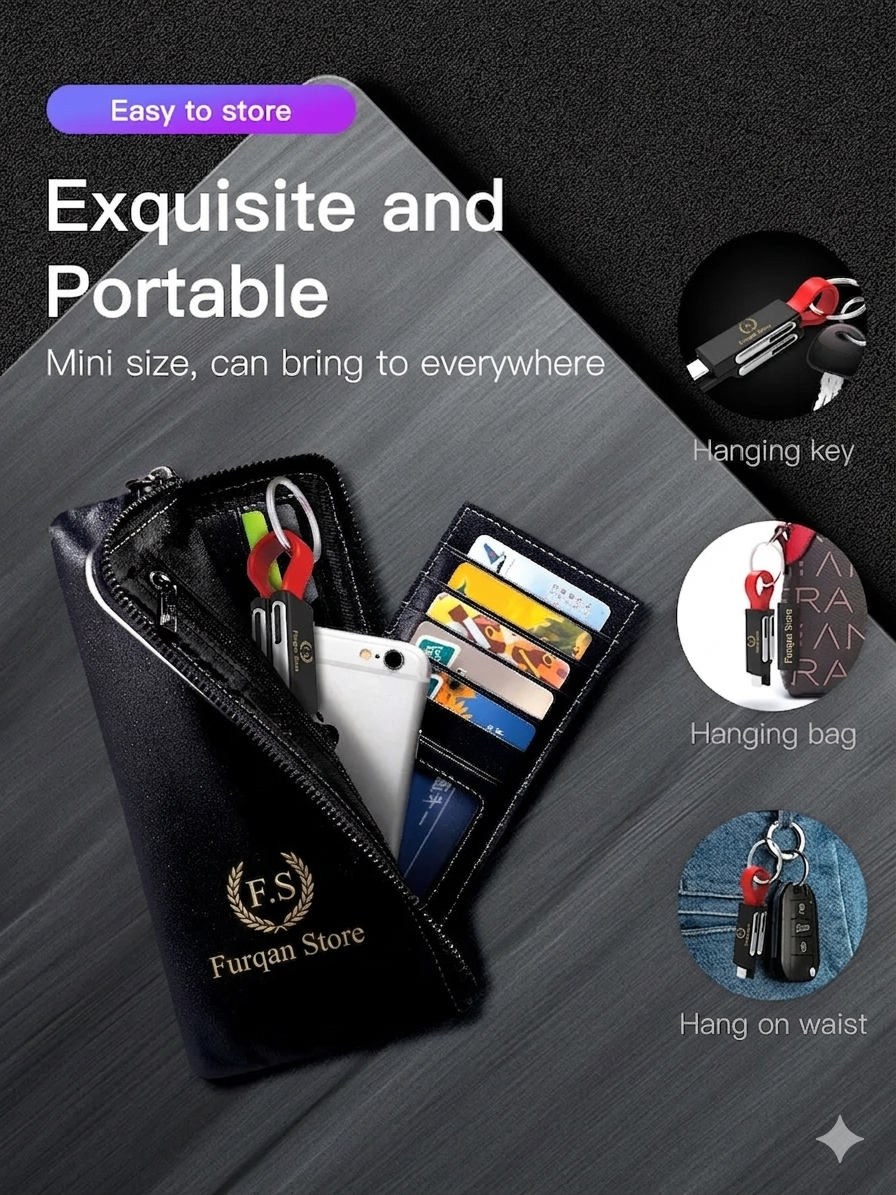 3 in 1 Charging Cable (Best For Power Bank)