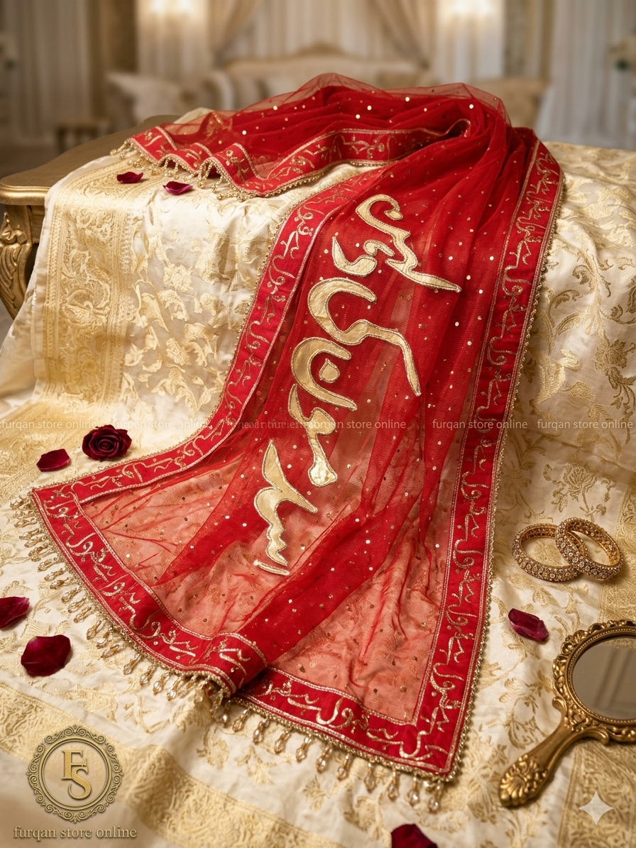 Customize Nikah Dupatta with name